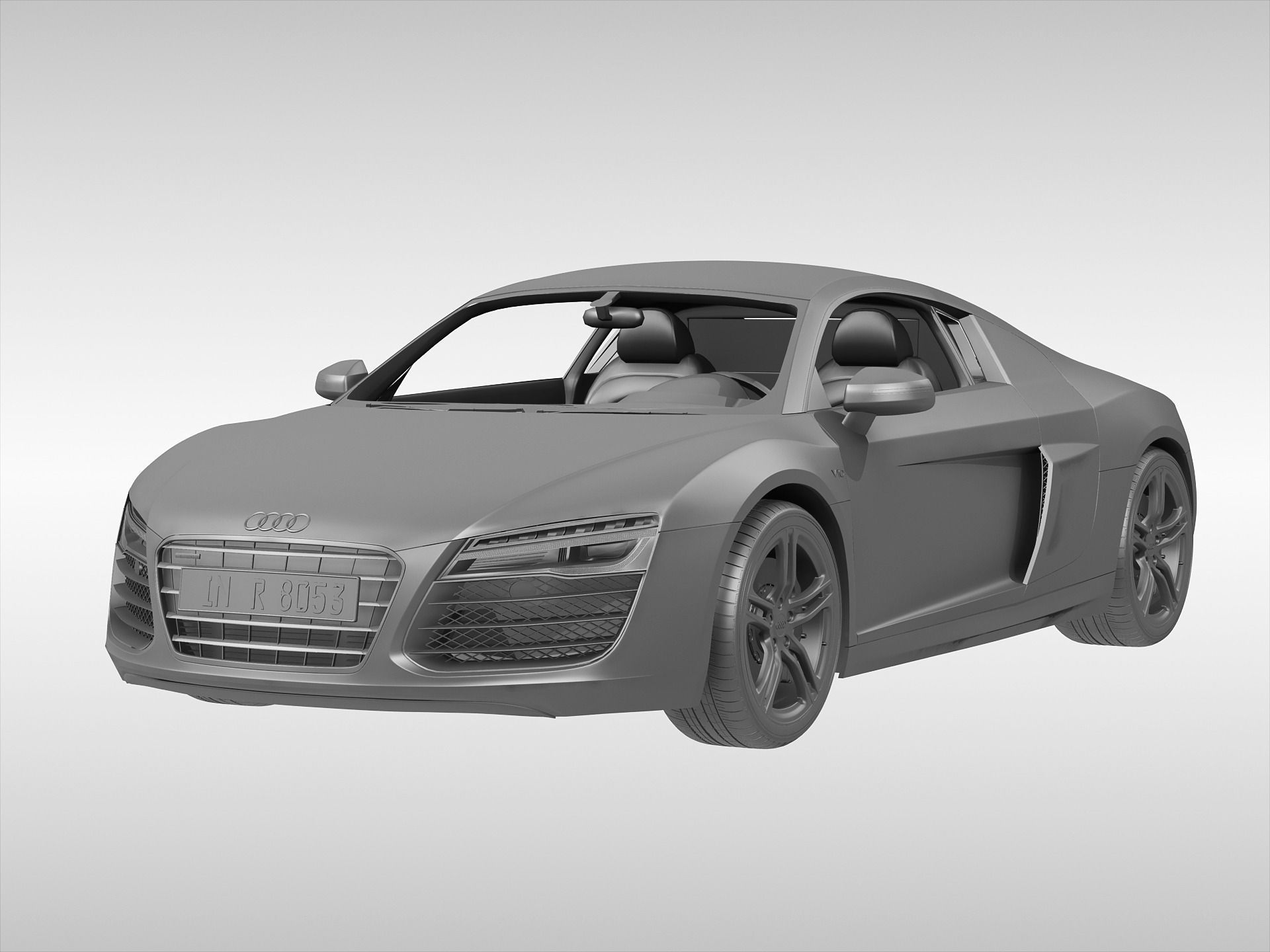 Audi R8 V10 Coupe 2013 3D model_10