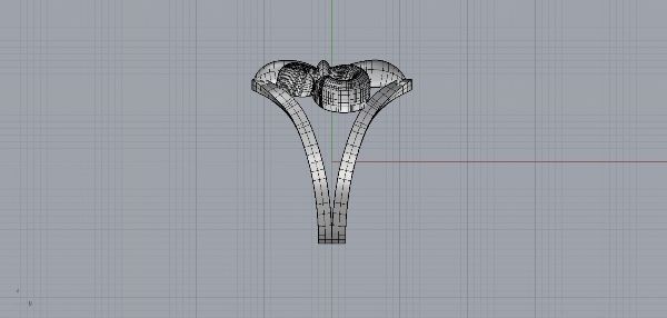 Fleur de Lys Ring 3D print model_2