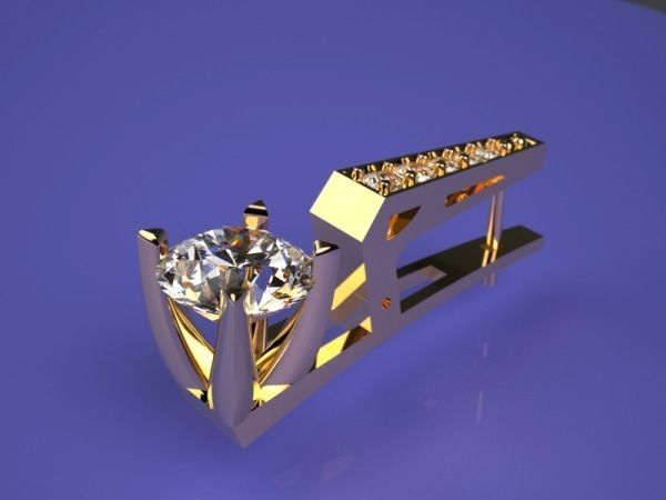  Earrings techno  3D print model_0