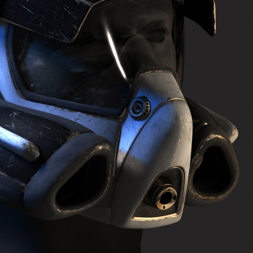 Helmet - scifi 3D model_3