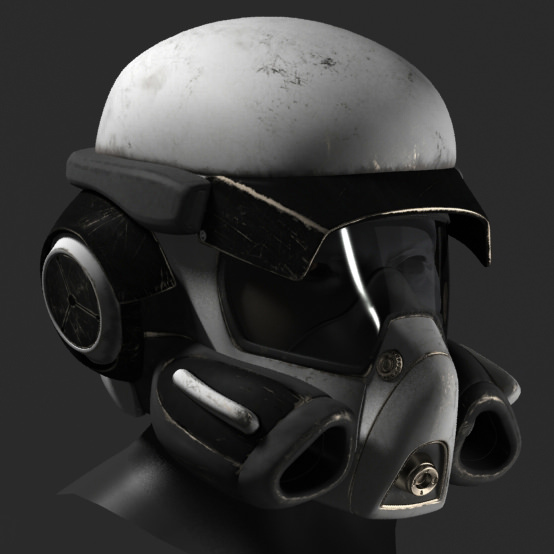 Helmet - scifi 3D model_4