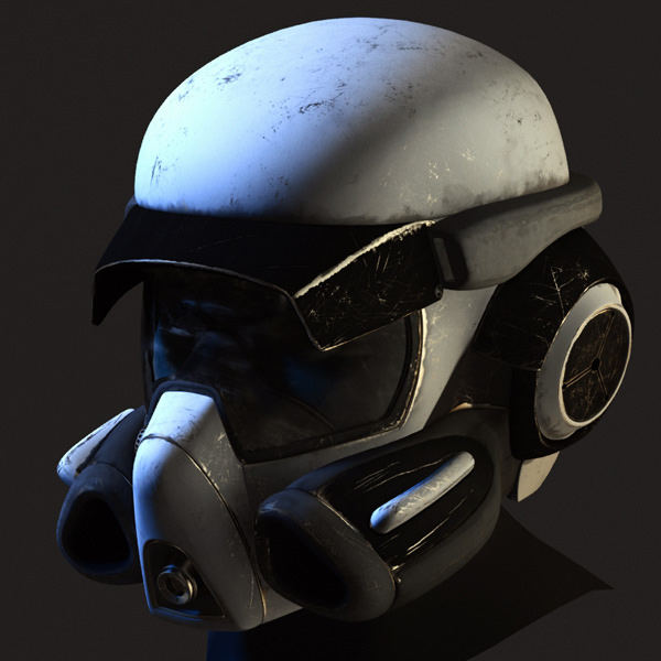 Helmet - scifi 3D model_7