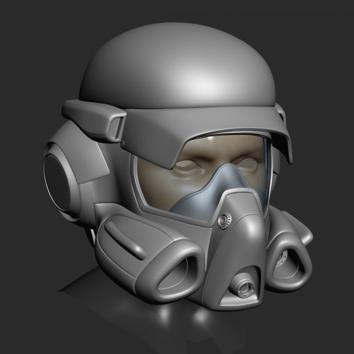 Helmet - scifi 3D model_6