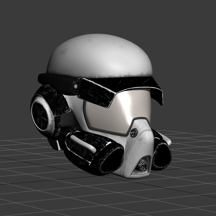 Helmet - scifi 3D model_9