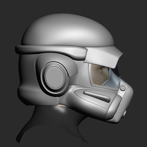 Helmet - scifi 3D model_8