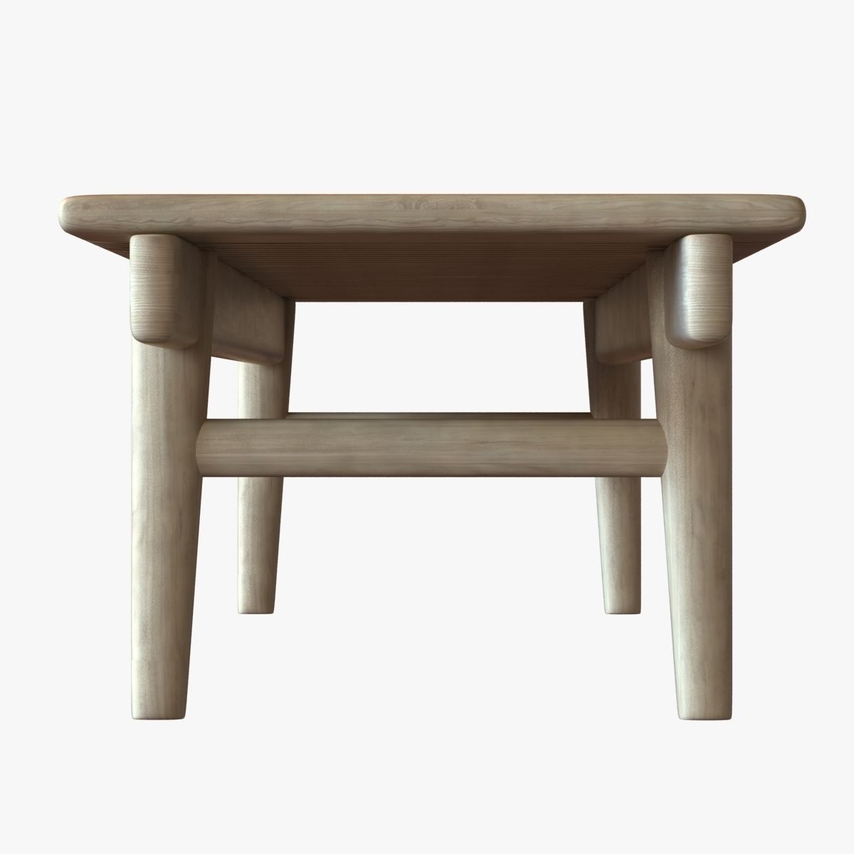 kayak bench by hans wegner 3D model_2