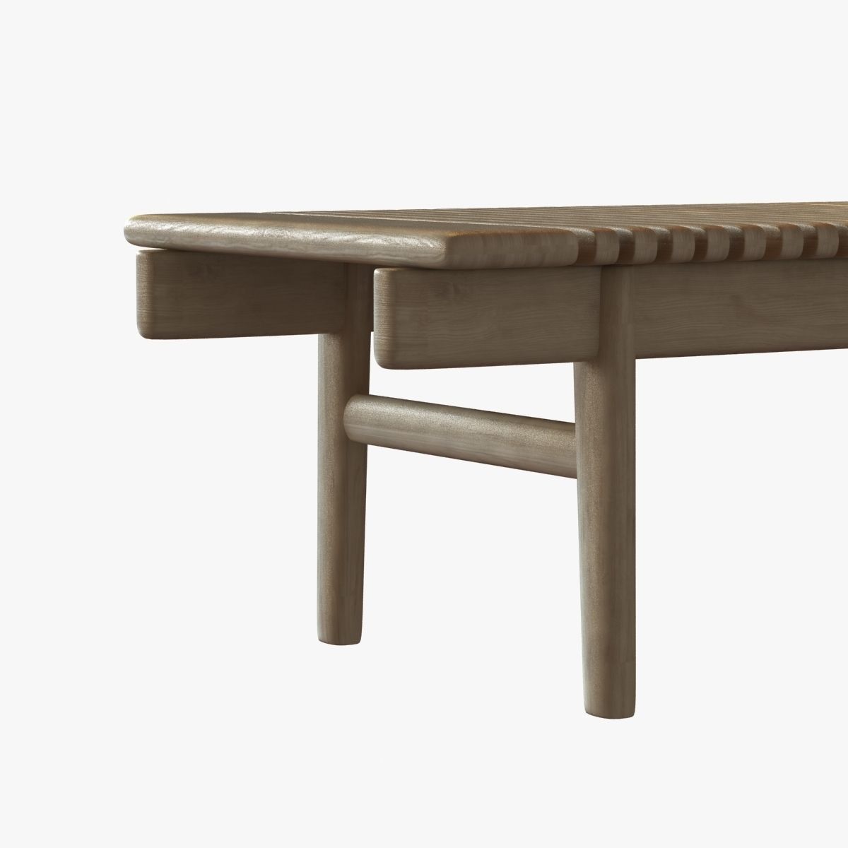kayak bench by hans wegner 3D model_3