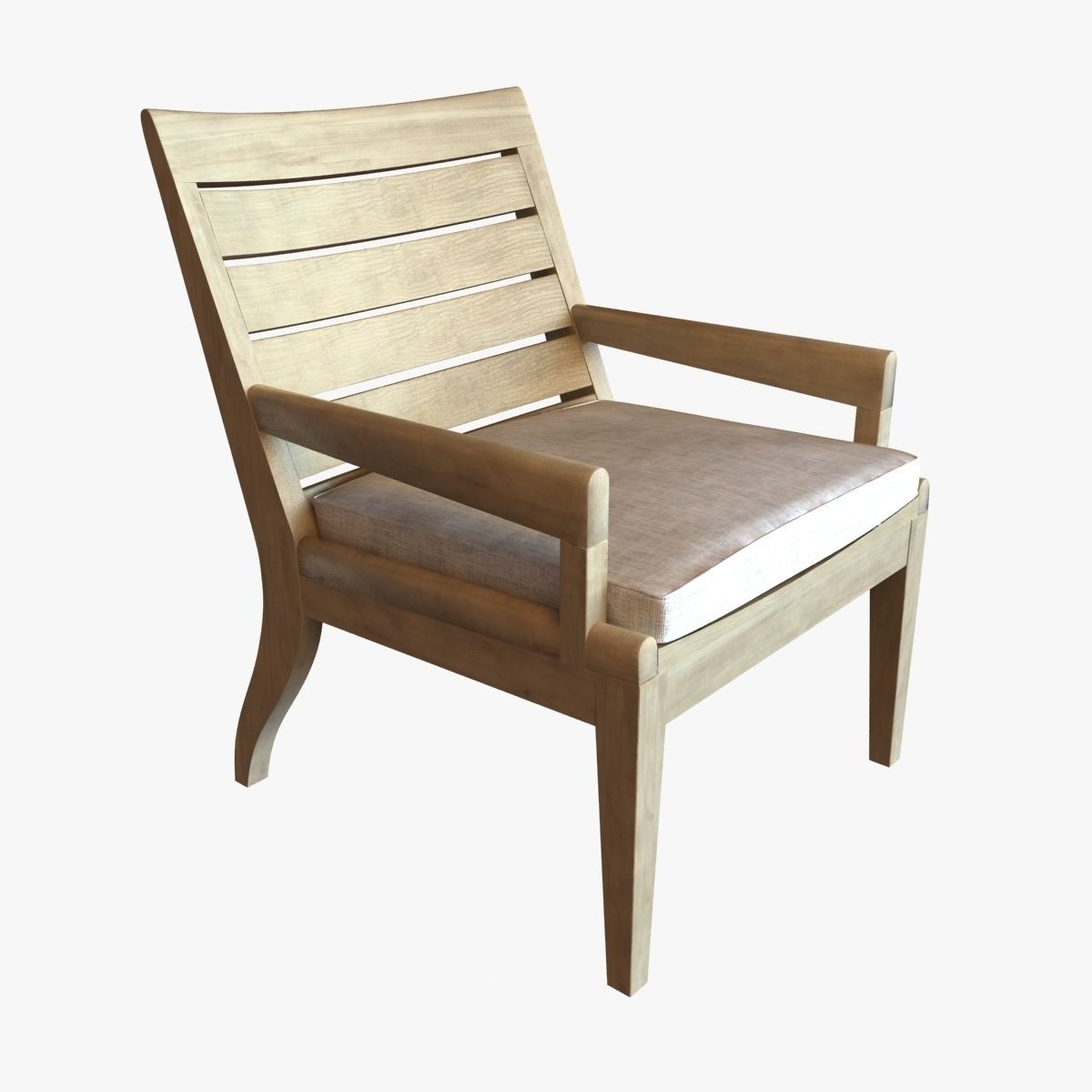holly hunt  Barts ile de re lounge chair 3D model_4