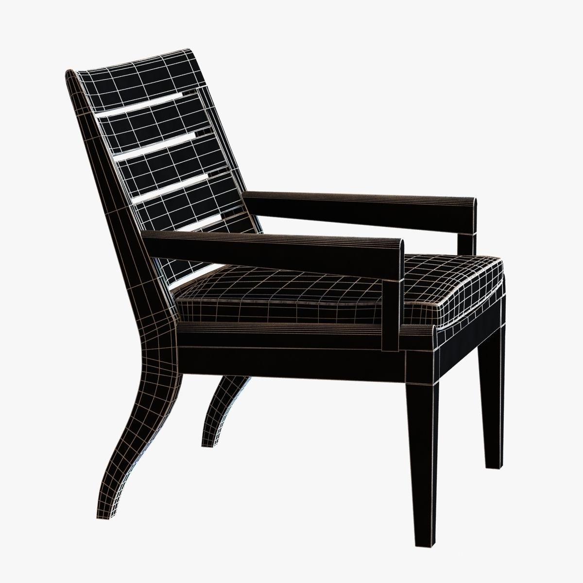 holly hunt  Barts ile de re lounge chair 3D model_6