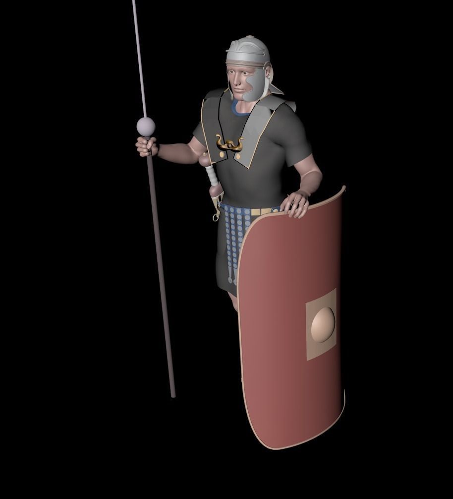 Roman Legionaire Soldier Free 3D model_1
