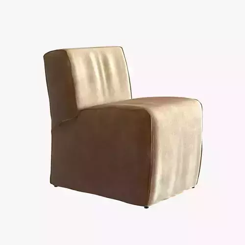 soft suede armless chair