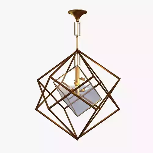 ralph pucci straeten lustre givre Golden-brown patina bronze roc 3D model