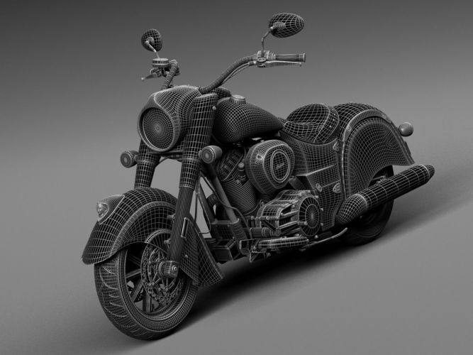 Indian Chief Dark Horse 2016 3D Model .max .obj .3ds .fbx ...