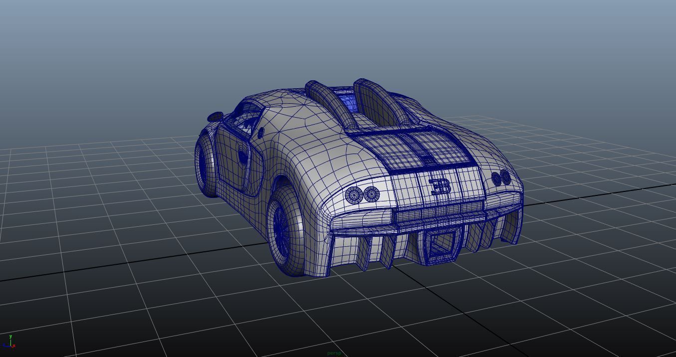 Bugatti Veyron 3D model with interior Free low-poly 3D model_10