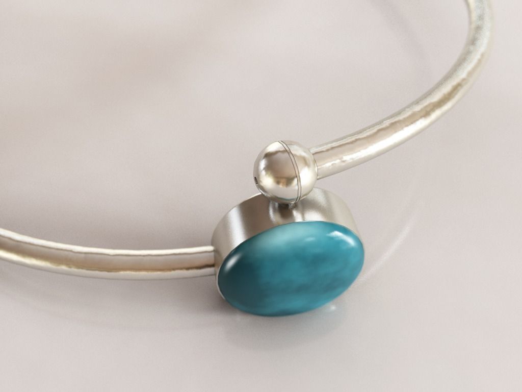 Modern Moroccan Bracelet MUNA 3D print model_1