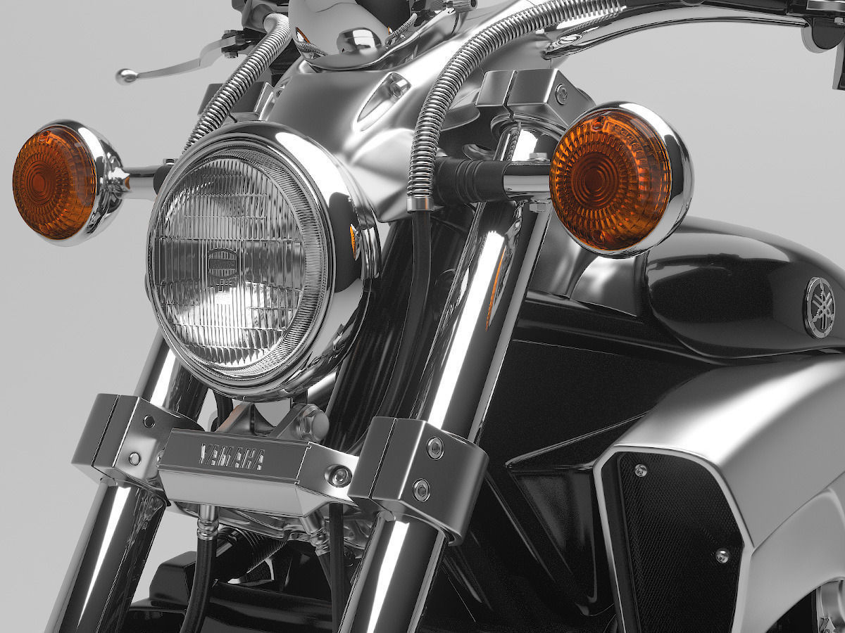 Classic Motorcycle Yamaha V-Max 1200 3D model_7