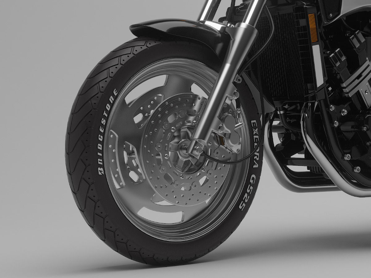 Classic Motorcycle Yamaha V-Max 1200 3D model_8