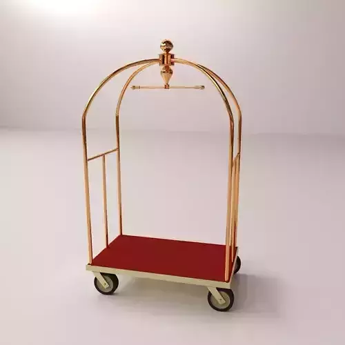 Hotel Luggage Cart 3D model
