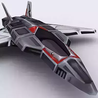 3DRT - Sci-Fi Fighter 3  Low-poly 3D model