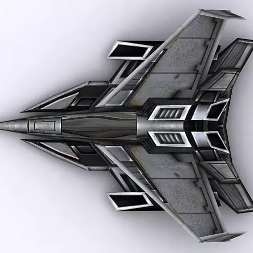 3DRT - Sci-Fi Fighter 5 Low-poly 3D model