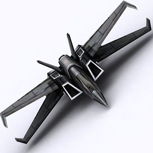 3DRT - Sci-Fi Fighter 6 Low-poly 3D model_1