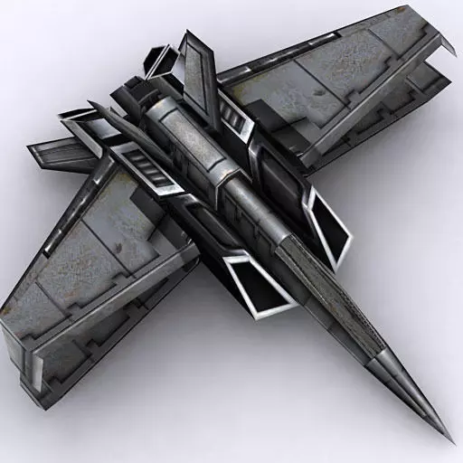 3DRT - Sci-Fi Fighter 6 Low-poly 3D model_0