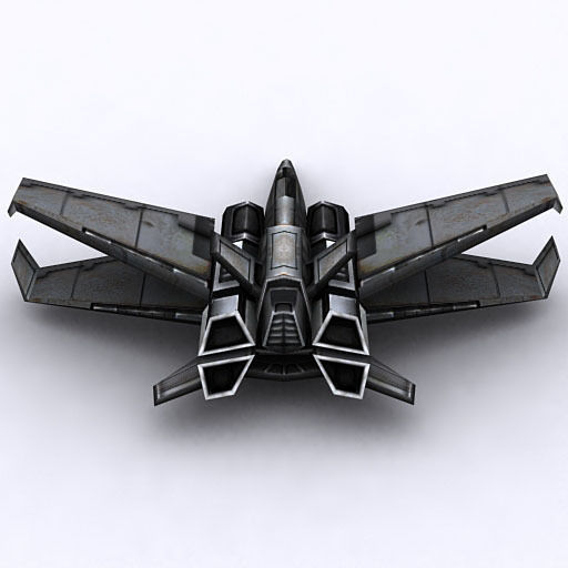 3DRT - Sci-Fi Fighter 6 Low-poly 3D model_2