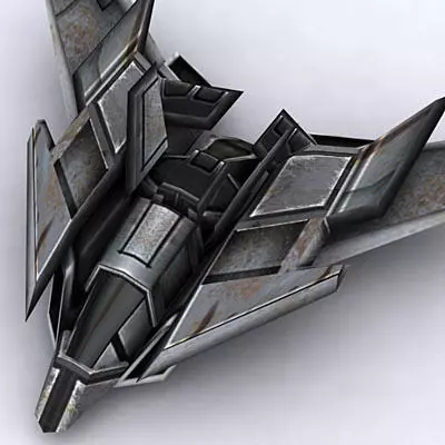 3DRT - Sci-Fi FIghter 7 Low-poly 3D model