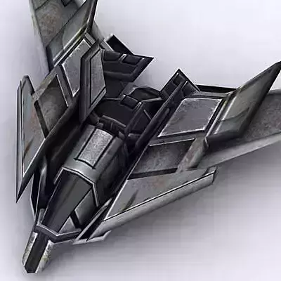 3DRT - Sci-Fi FIghter 7  Low-poly 3D model