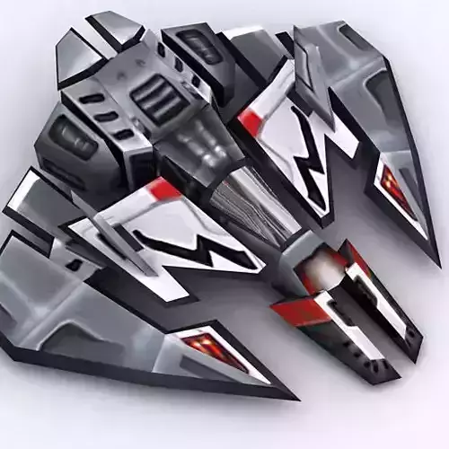 3DRT - Sci-Fi Fighter 8  Low-poly 3D model