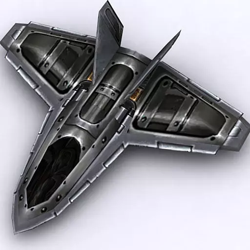 3DRT - Sci-Fi Fighter 10 Low-poly 3D model