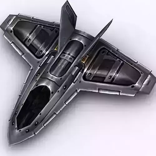 3DRT - Sci-Fi Fighter 10  Low-poly 3D model