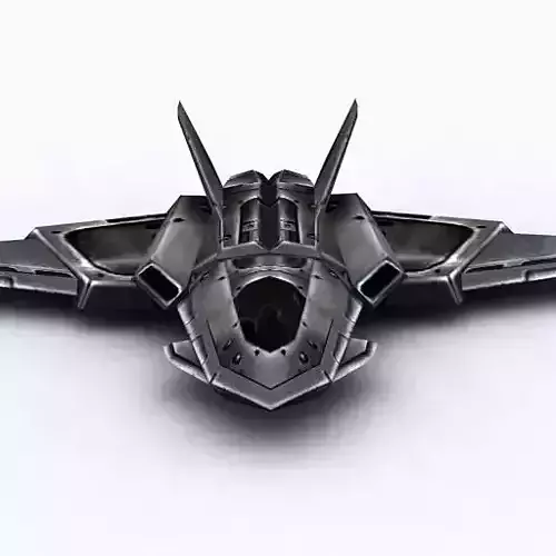 3DRT - Sci-Fi FIghter 11 Low-poly 3D model