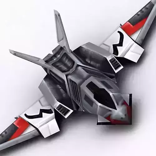 3DRT - Sci-Fi Fighter 12 Low-poly 3D model