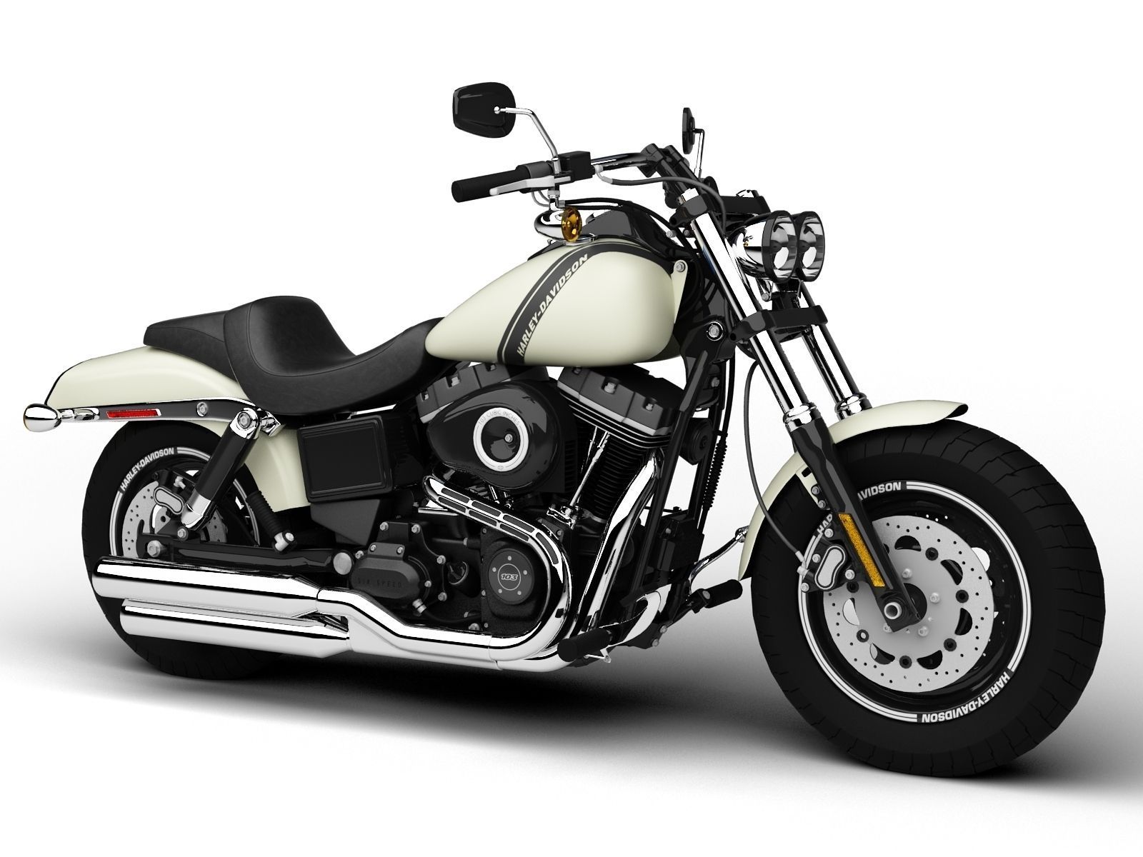 Harley-Davidson FXDF Dyna Fat Bob 2015 3D model_5