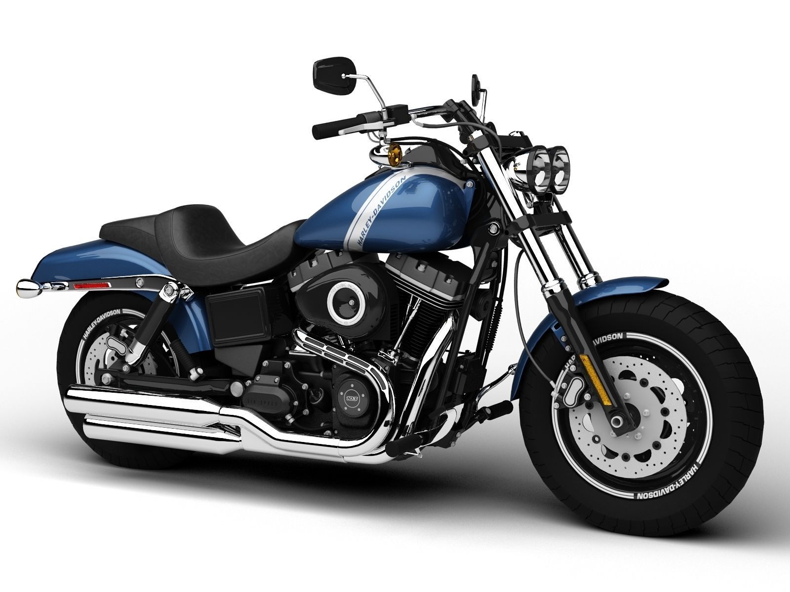 Harley-Davidson FXDF Dyna Fat Bob 2015 3D model_4