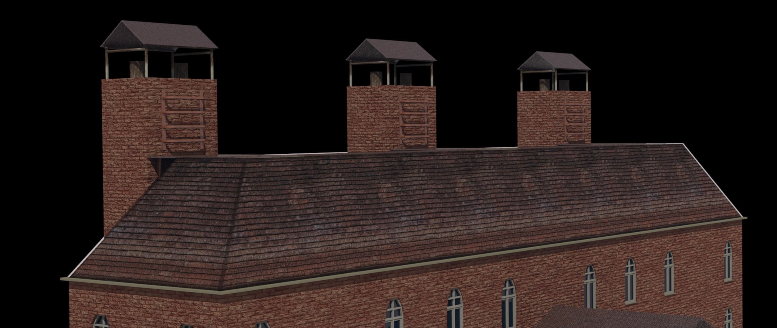 Old factory Low-poly 3D model_9