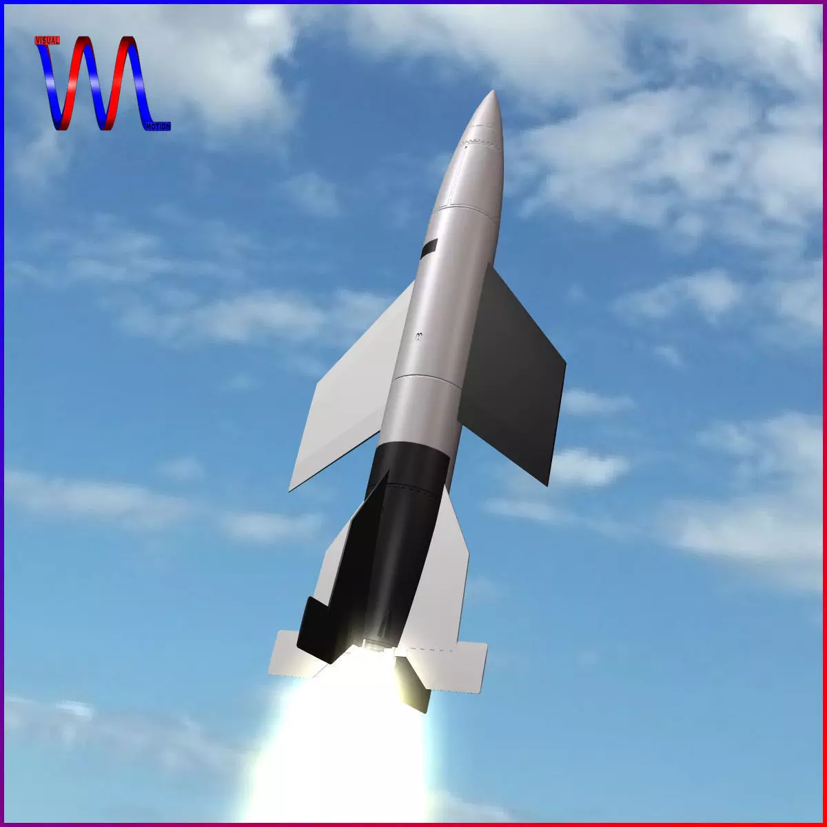 V-2 A-4B Ballitic Missile 3D model