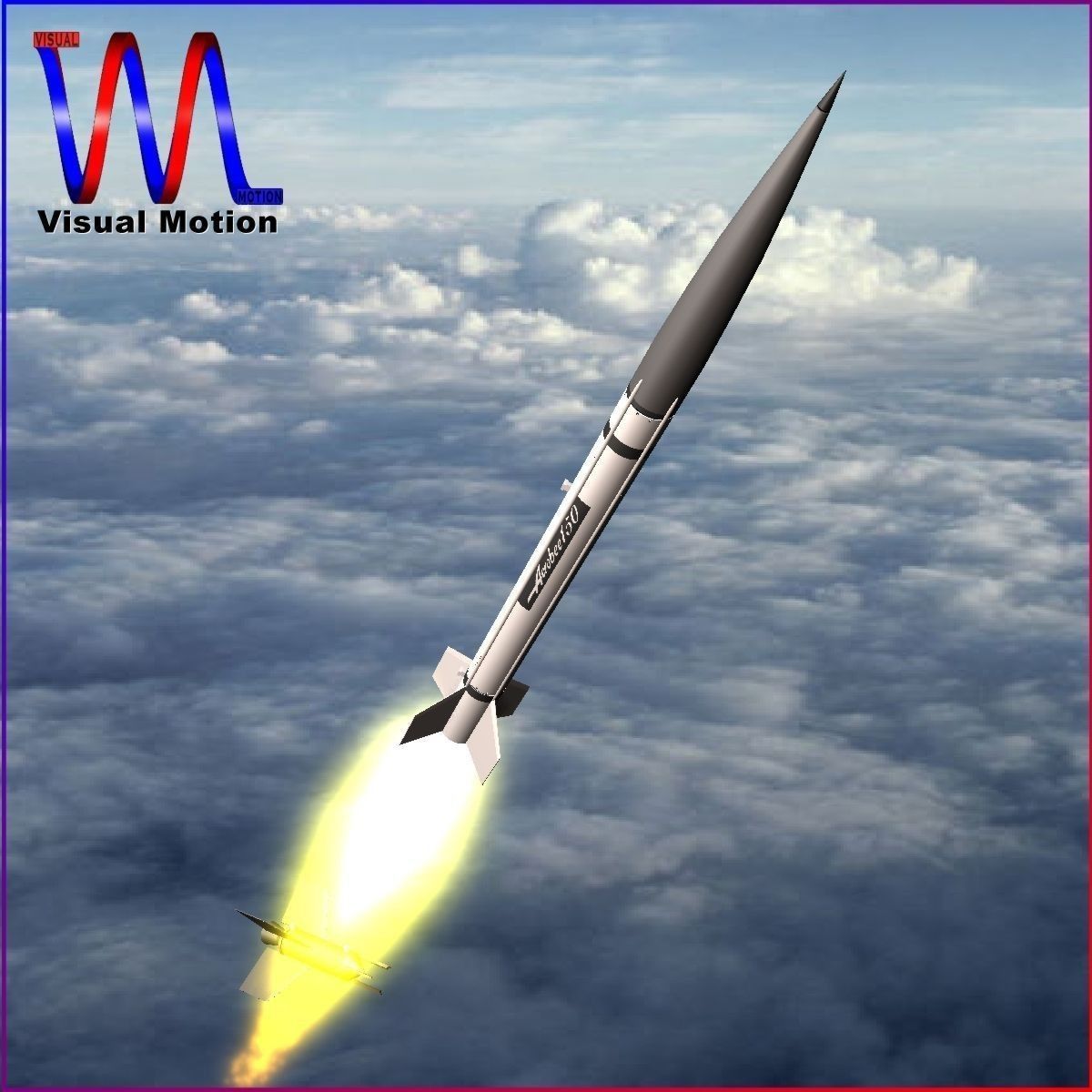 Aerobee 150 Rocket 3D model_1