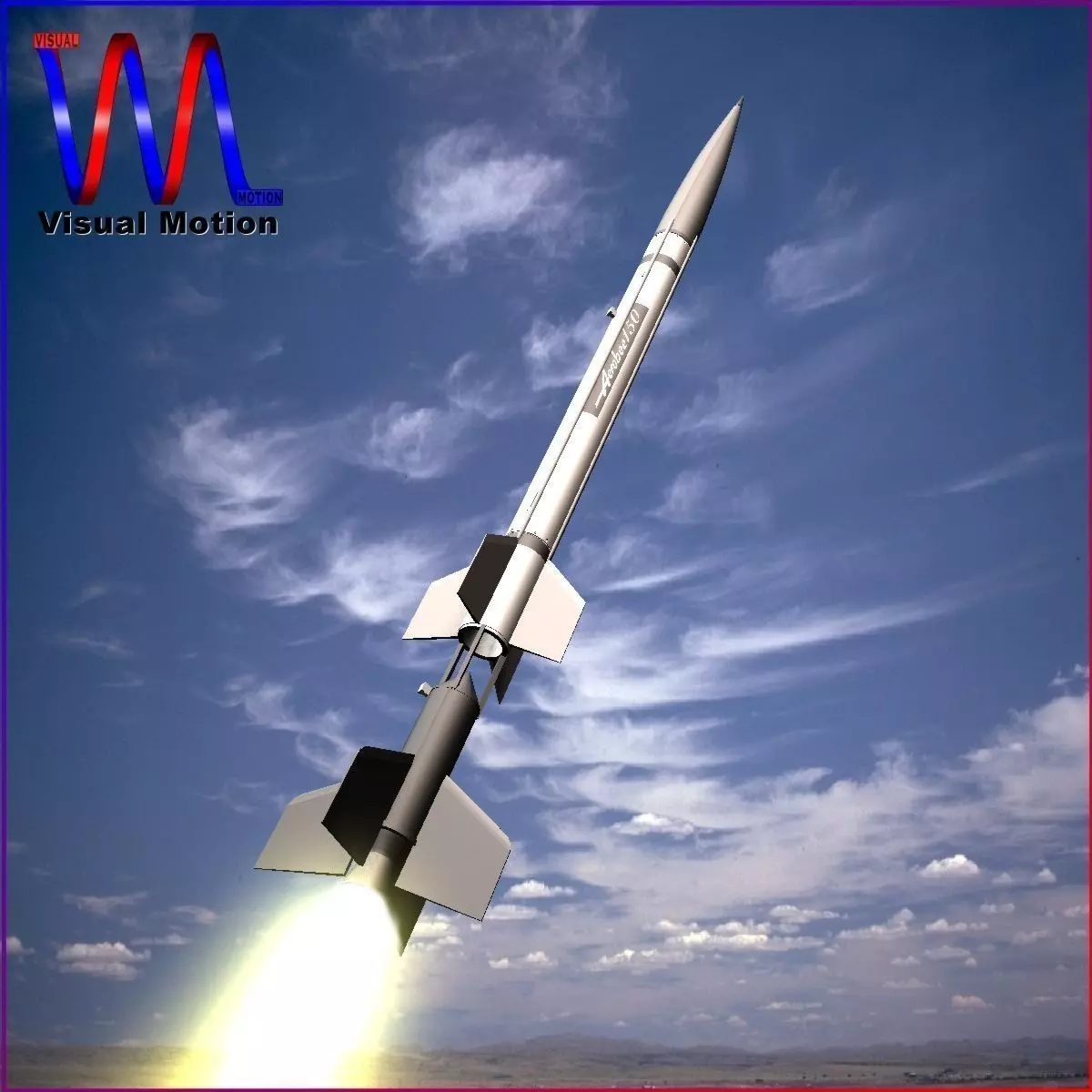 Aerobee 150 Rocket 3D model_0