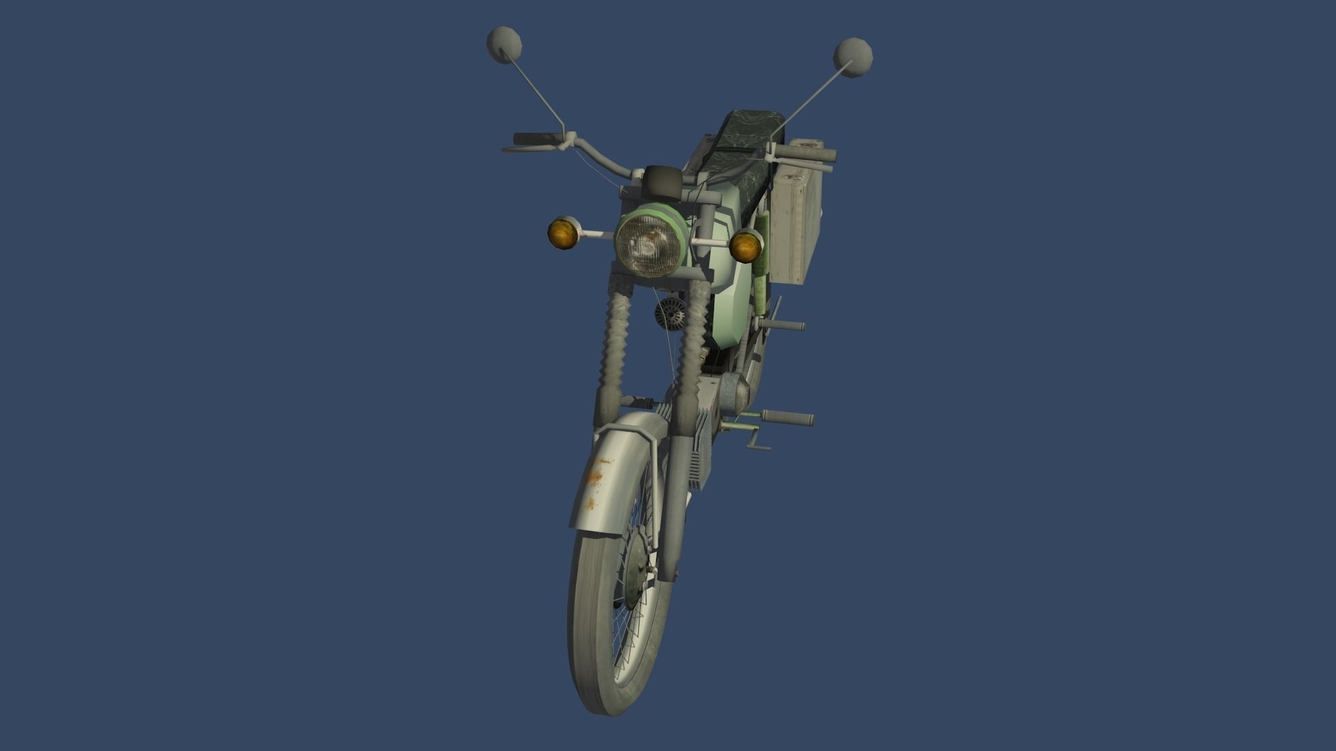Moped motorcycle Free low-poly 3D model_1