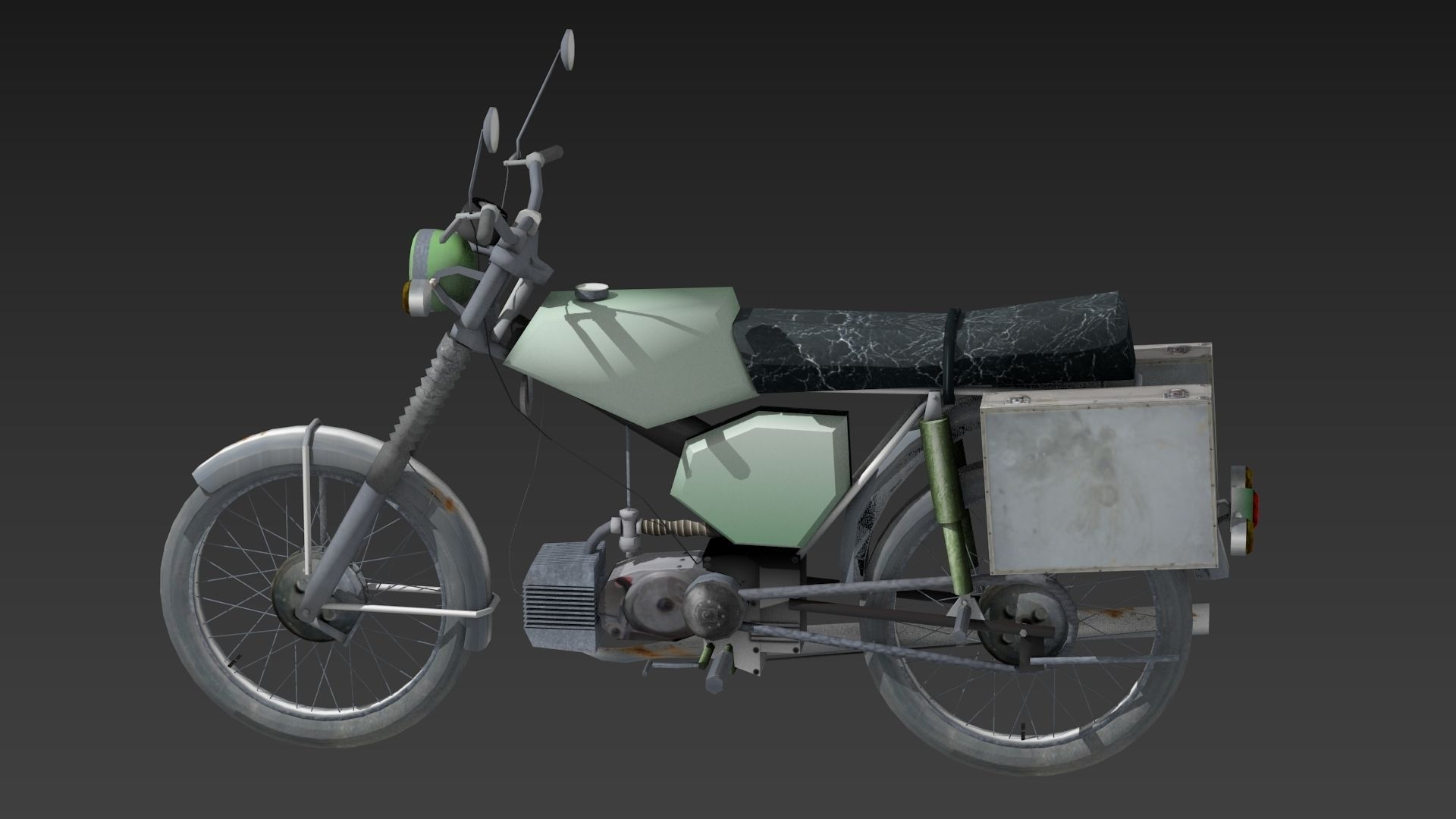 Moped motorcycle Free low-poly 3D model_2