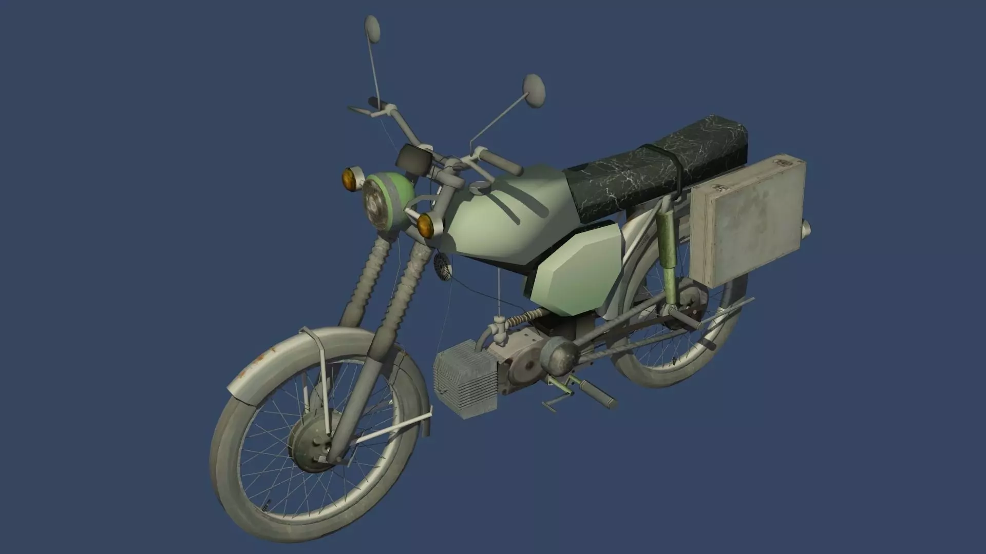 Moped motorcycle Free low-poly 3D model_0