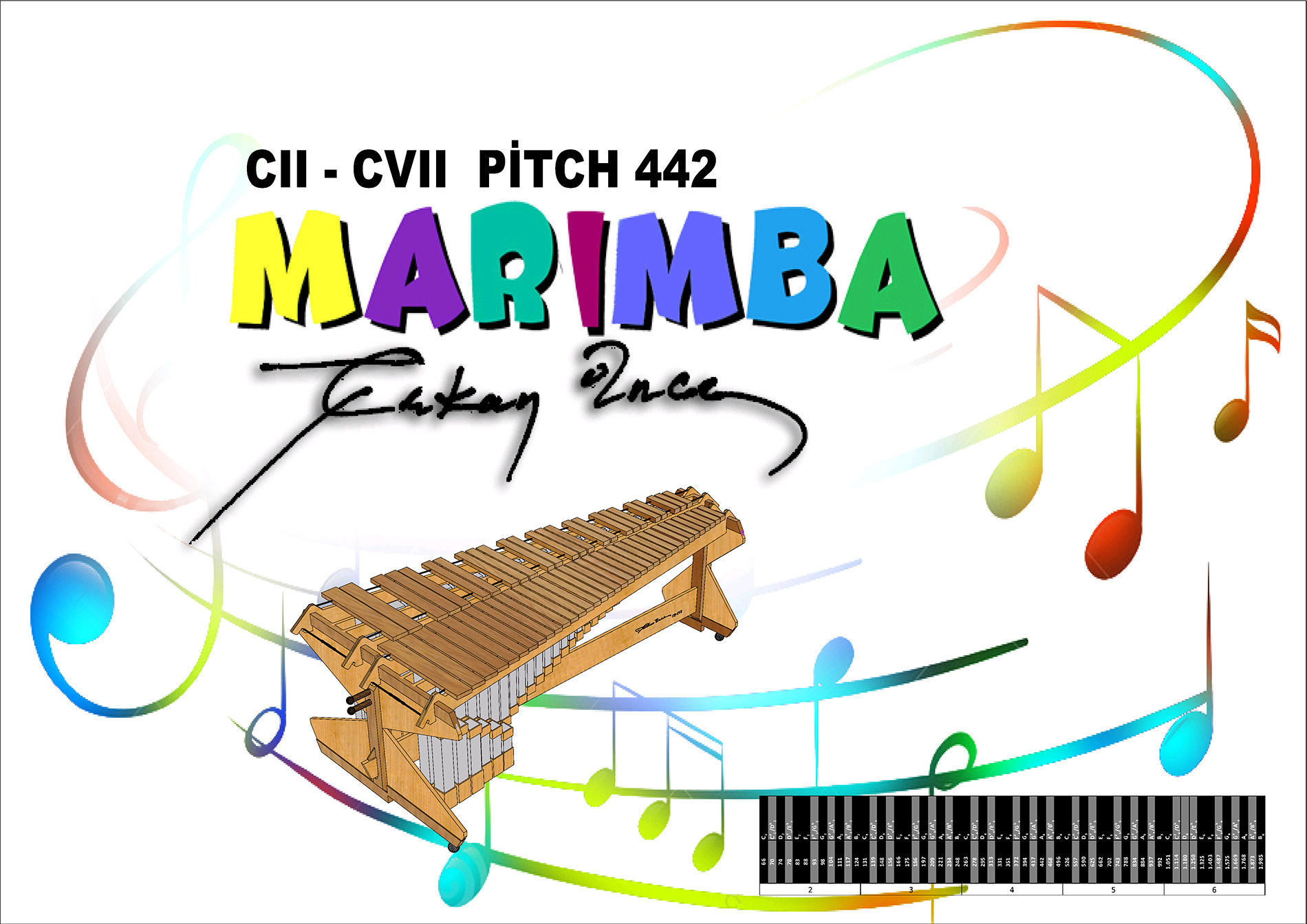 5 Octaves Artist Model Rosewood Marimba 3D model_5