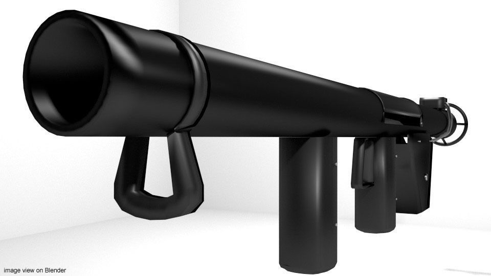 Rocket Launcher - Shoulder-fired - M1 Bazooka 3D model_2