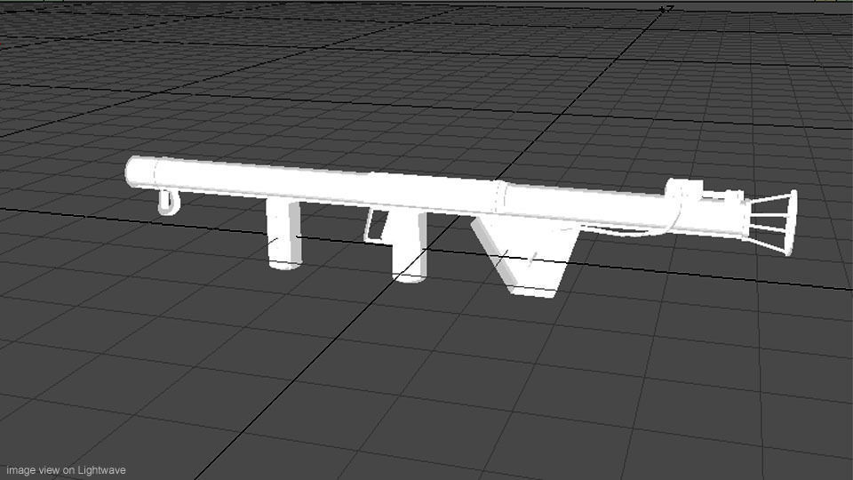 Rocket Launcher - Shoulder-fired - M1 Bazooka 3D model_4