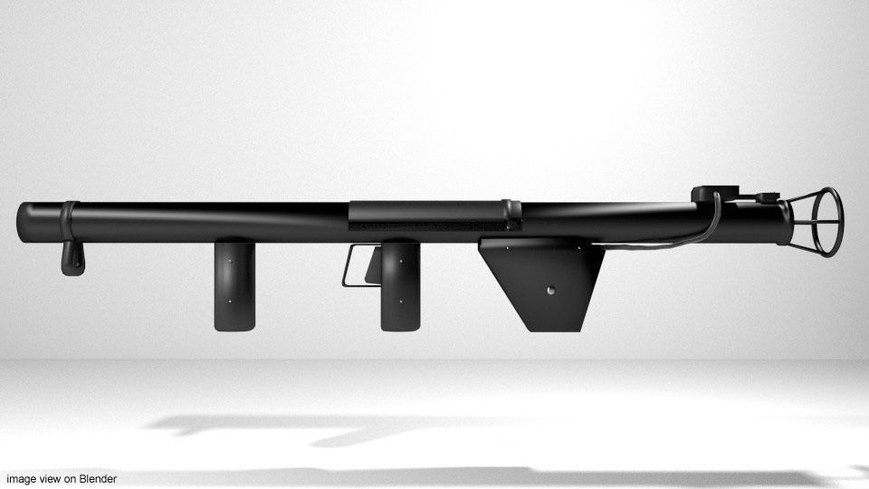 Rocket Launcher - Shoulder-fired - M1 Bazooka 3D model_1