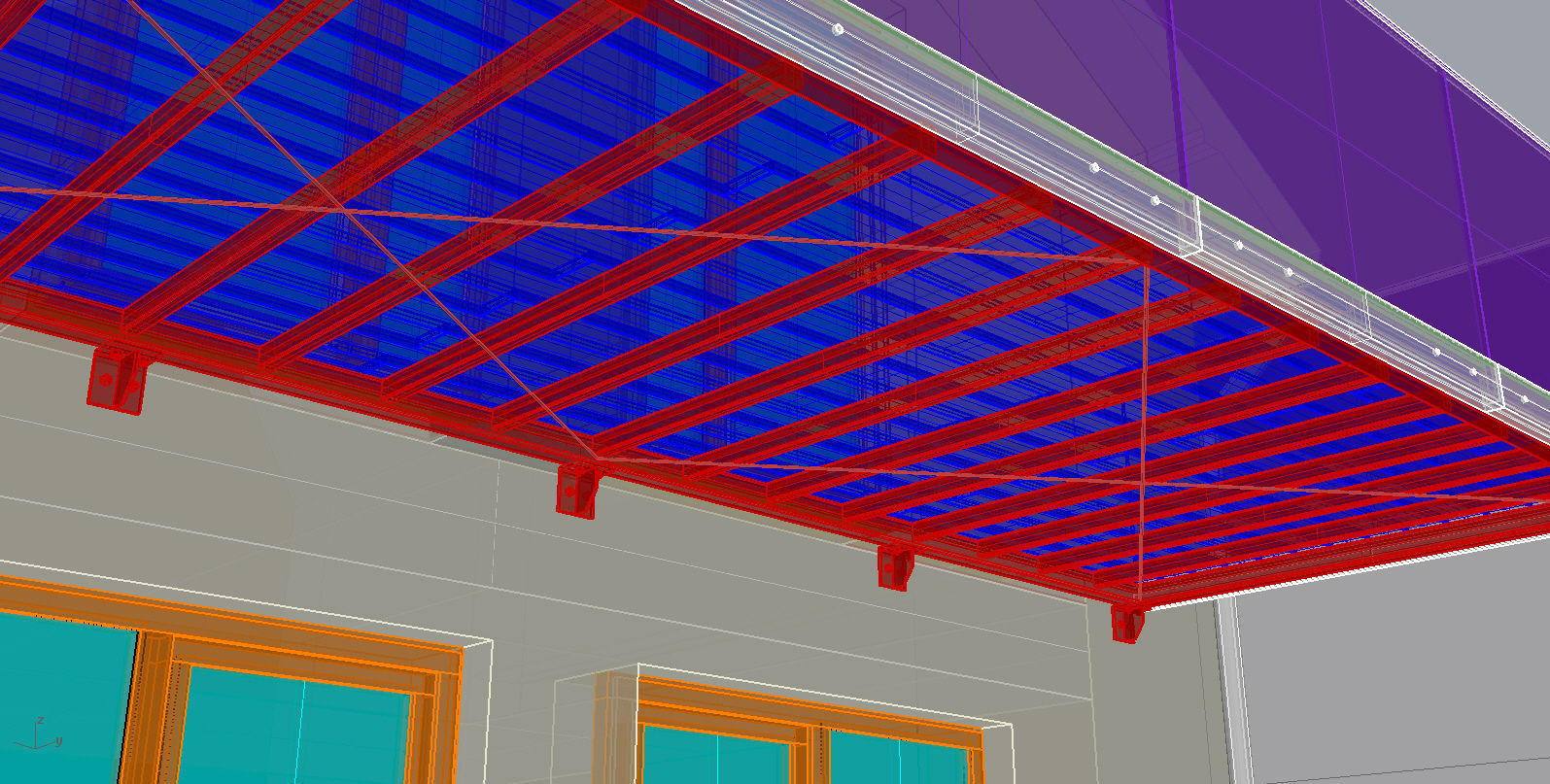 Balcony and railing 3D model_9