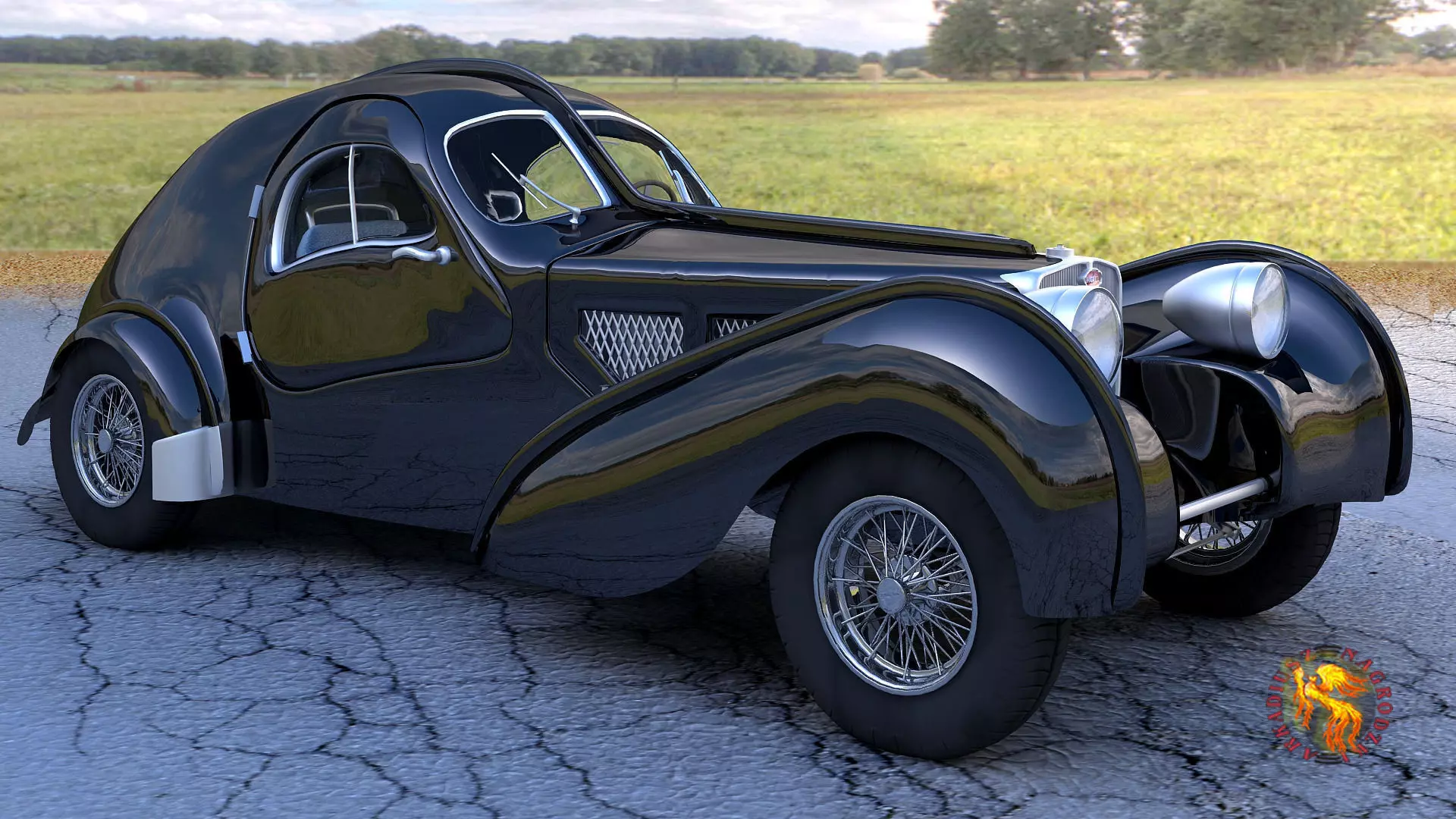 bugatti atlantic obj 3D model