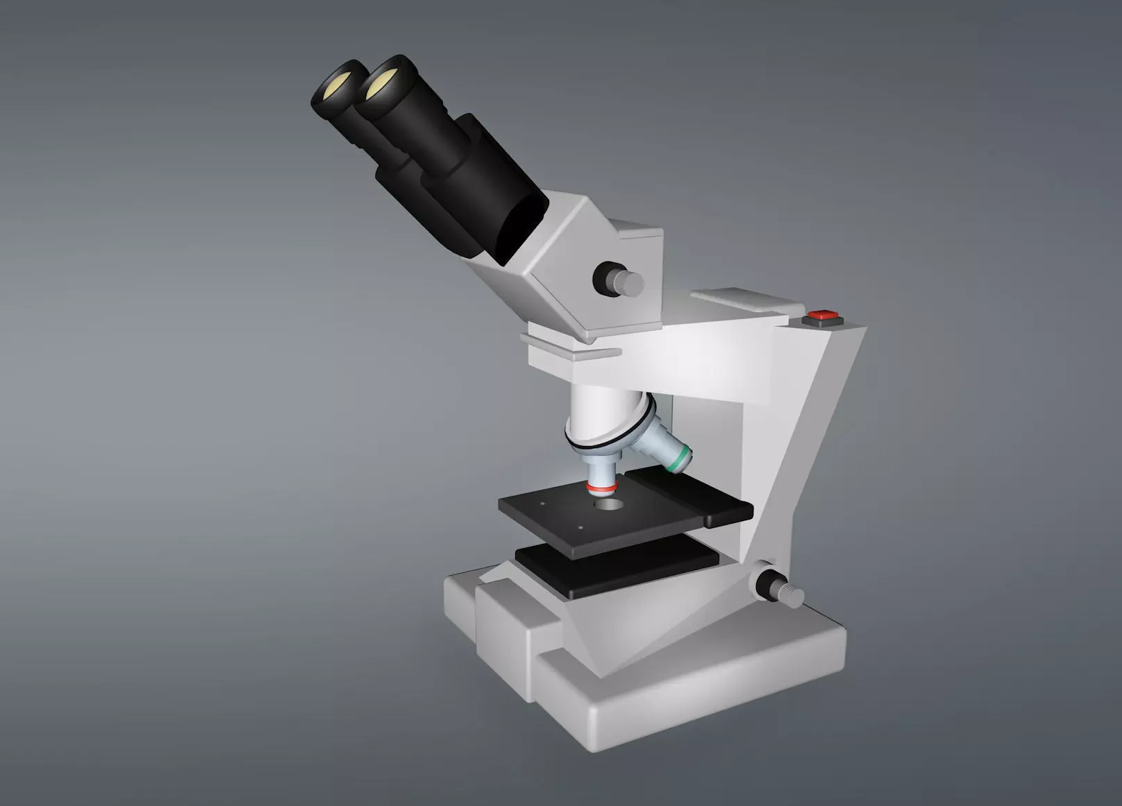 Microscope Low-poly 3D model_0